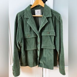 Anine Bing Sam corduroy jacket in dark green